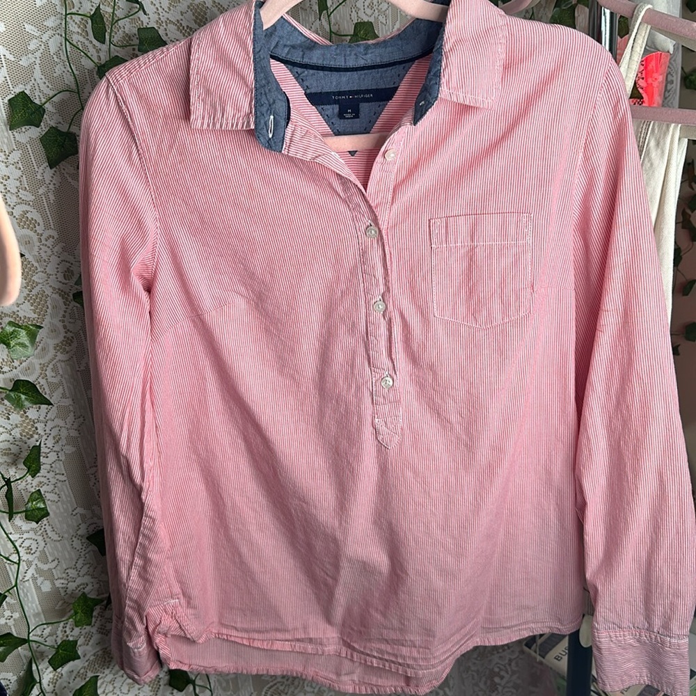 TOMMY HILFIGER Quarter-Button Striped Shirt